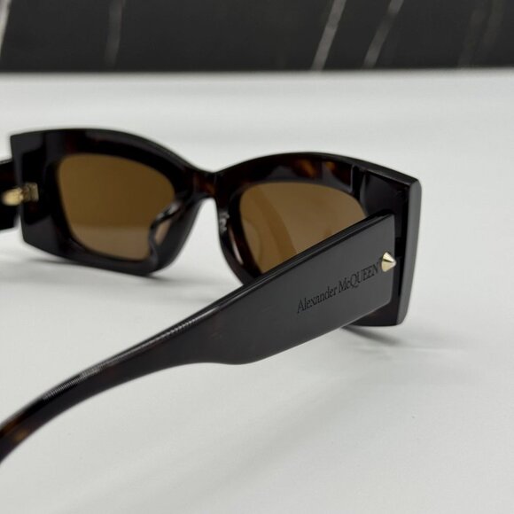 NEW AM0426S 002 ALEXANDER MCQUEEN HAVANA SQUARE UNISEX SUNGLASSES main image 5